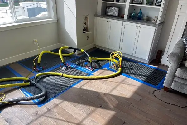 cleaning sewer backup