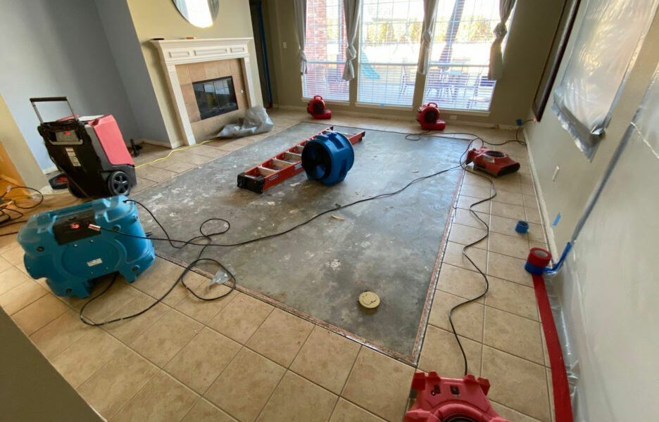 cleaning sewer backup